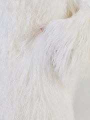 Clara Mongolian sheepskin coat with English collar