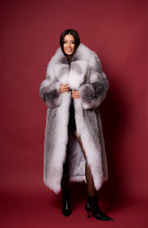 Loredana jacheta din blană naturală de vulpe Silvercross