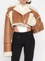 Cropped Shearling Winter Jacket KALINKA FURS