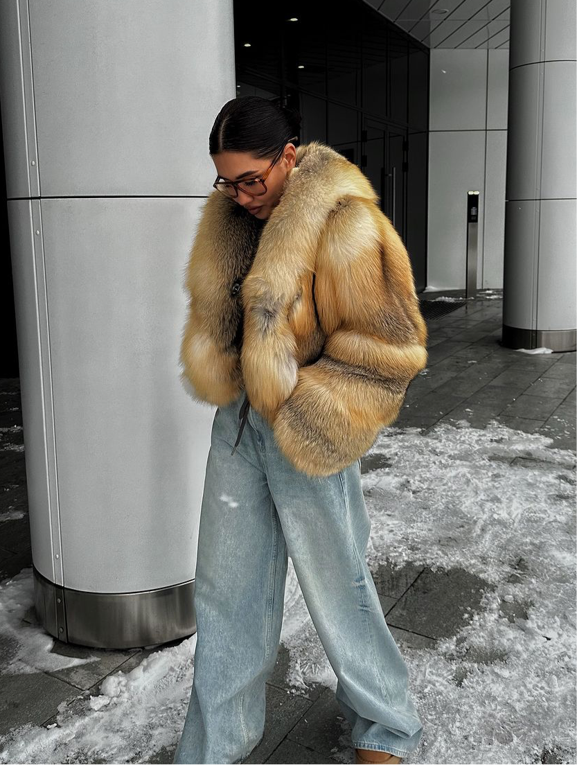 Blana naturala din vulpe aurie KALINKA FURS