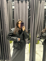 Shearling Vintage Jacket English Collar. Geaca de iarna din piele naturala si lana de oaie naturala KALINKA FURS