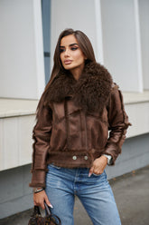 Swag jacket with natural fur