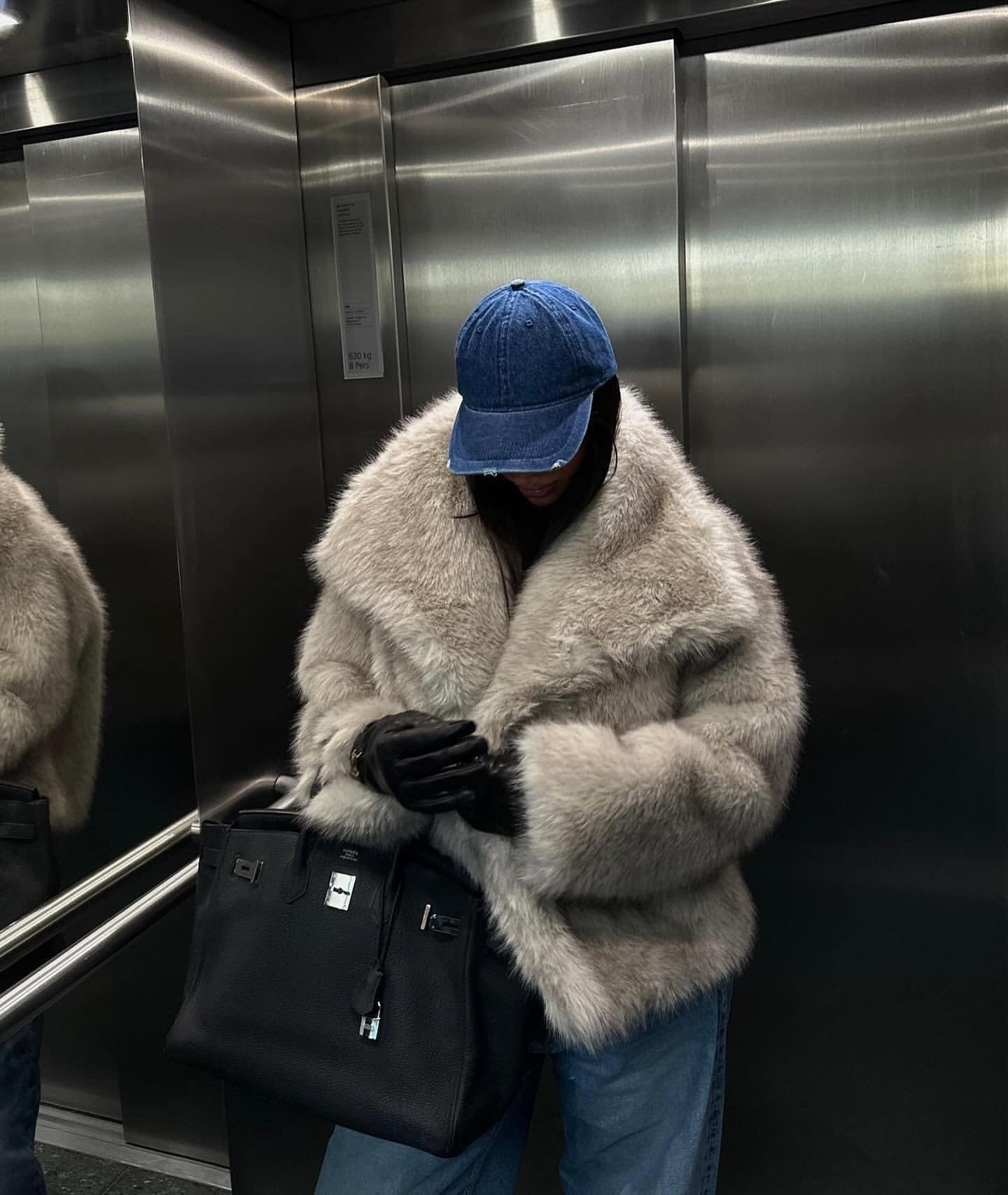 Faux Fur Stone. Blana ecologica nuanta pietrei KALINKA FURS