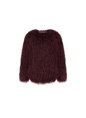 Olya Mongolian sheepskin coat. Chanel type collar. Length 60cm