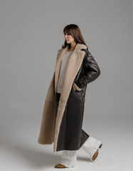 Cojoc lung din blană naturală