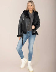 Shearling Leather Jacket KALINKA FURS