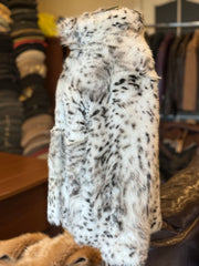 Aleona Cojoc din blană naturală de oaie Toscana cu print