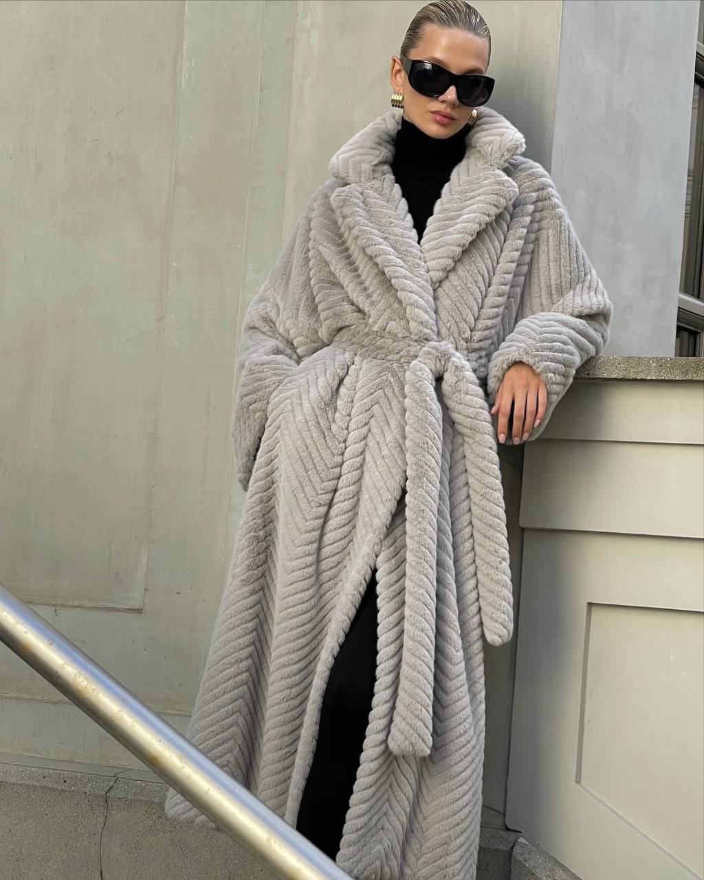Mink Eco Coat. Palton eco din vizon KALINKA FURS