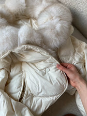 Ilene winter jacket with down and natural fur