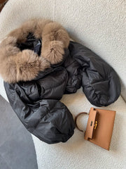 Ilene winter jacket with down and natural fur