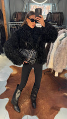 Marcie jacheta din blana naturala de oaie Tigrado