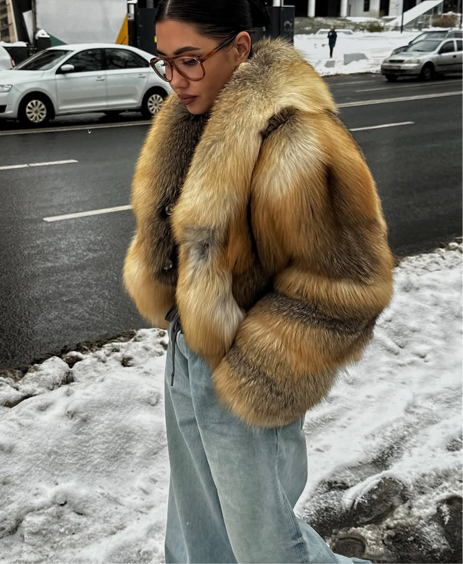 Blana naturala din vulpe aurie KALINKA FURS