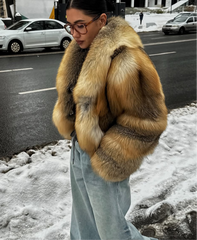 Blana naturala din vulpe aurie KALINKA FURS