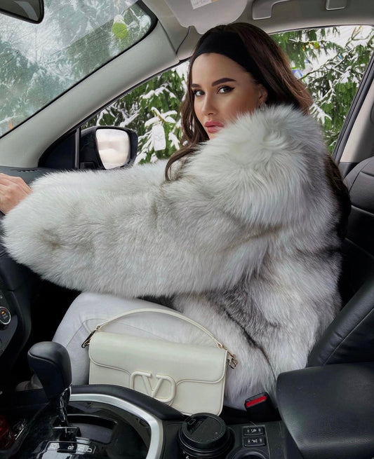 Natural Arctic Fox. Blana naturala din vulpe arctica de colectie KALINKA FURS