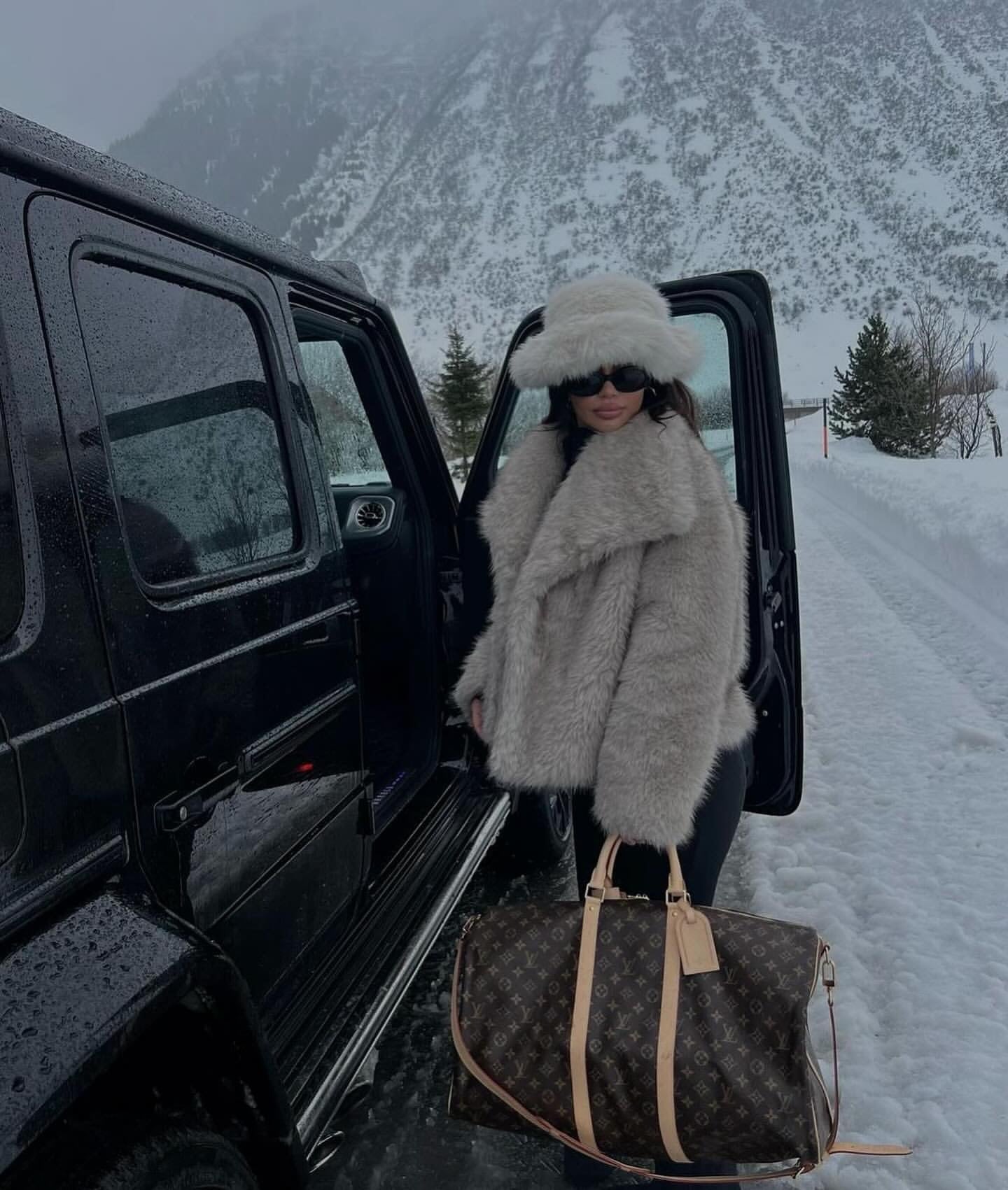 Faux Fur Stone. Blana ecologica nuanta pietrei KALINKA FURS