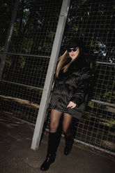 Jacheta de iarnă cu guler din vulpe. Lungime 70cm KALINKA FURS