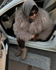 Mongolian Fur in Dark Capuccino. Blana mongoleza capuccino intunecat KALINKA FURS