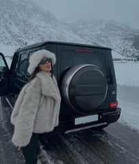 Faux Fur Stone. Blana ecologica nuanta pietrei KALINKA FURS