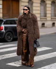 Natural Mongolian sheep fur, long