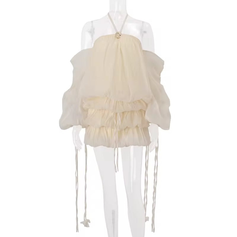 Emy rochie vaporoasă cu umerii goi KALINKA FURS