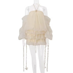 Emy rochie vaporoasă cu umerii goi KALINKA FURS