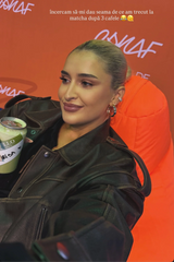 Simona jacket and vest made of genuine leather. Oversized model with detachable sleeves