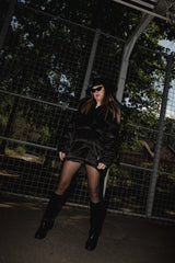 Jacheta de iarnă cu guler din vulpe. Lungime 70cm KALINKA FURS