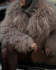 Mongolian Fur in Dark Capuccino. Blana mongoleza capuccino intunecat KALINKA FURS