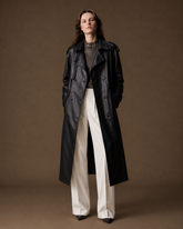 Issa trench din piele naturala