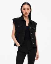 vesta din denim negru
