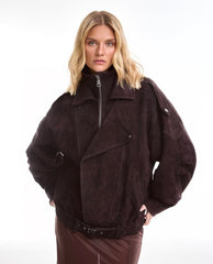 Masculine Leather Suede Jacket. Jacheta masculină piele întoarsă KALINKA FURS