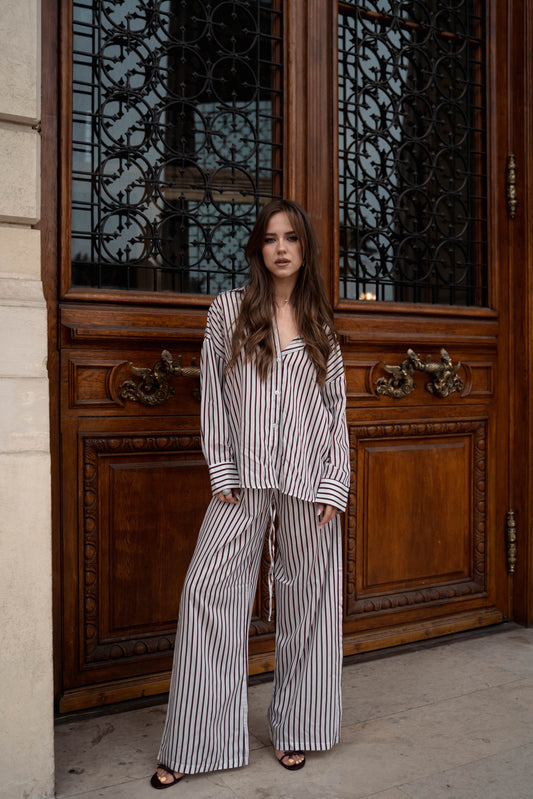 Beatrice set casual pantaloni si camasa