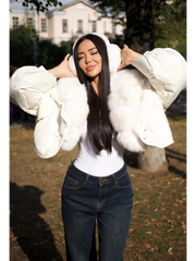 Ilene winter jacket with down and natural fur