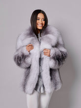 Lidia jacheta din blană naturală de vulpe Silvercross