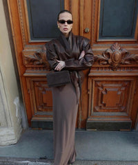 Old money leather jacket. Jacheta din piele naturala in stil vintage KALINKA FURS