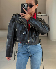 Julia geaca scurtă cu șireturi