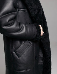 Cojoc de iarnă din blana naturală de oaie Tigrado