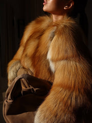 Alsou jacheta din blană naturală de vulpe canadiană. Calitate premium