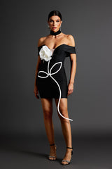 Maddie Rochie pe corp cu detaliu floral KALINKA FURS