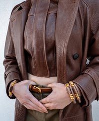 Donna Trench din piele naturala