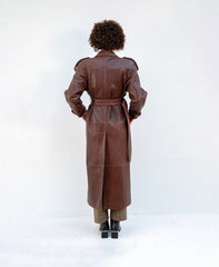 Donna Trench din piele naturala