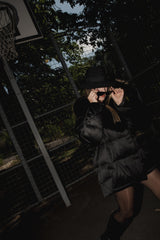 Goose Down Puffer Jacket. Geaca de iarna calduroasa cu blana de vulpe KALINKA FURS