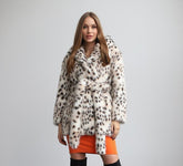 Women's Faux Fur Midi Winter Coat Eco Lynx KALINKA FURS