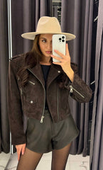 Suede Leather Jacket. Geaca din piele întoarsă. KALINKA FURS