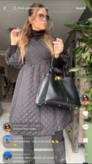 Puff sleeve kimono coat. Trench kimono cu mâneci pufoase KALINKA FURS