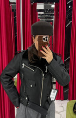 Shearling Leather Jacket. Cojoc din blană și piele naturală KALINKA FURS