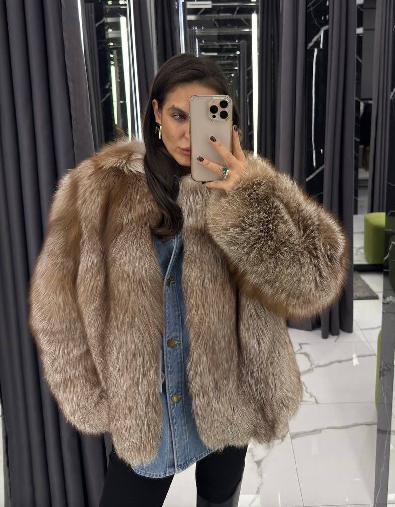 Blana din vulpe naturală. Lungime 70cm KALINKA FURS