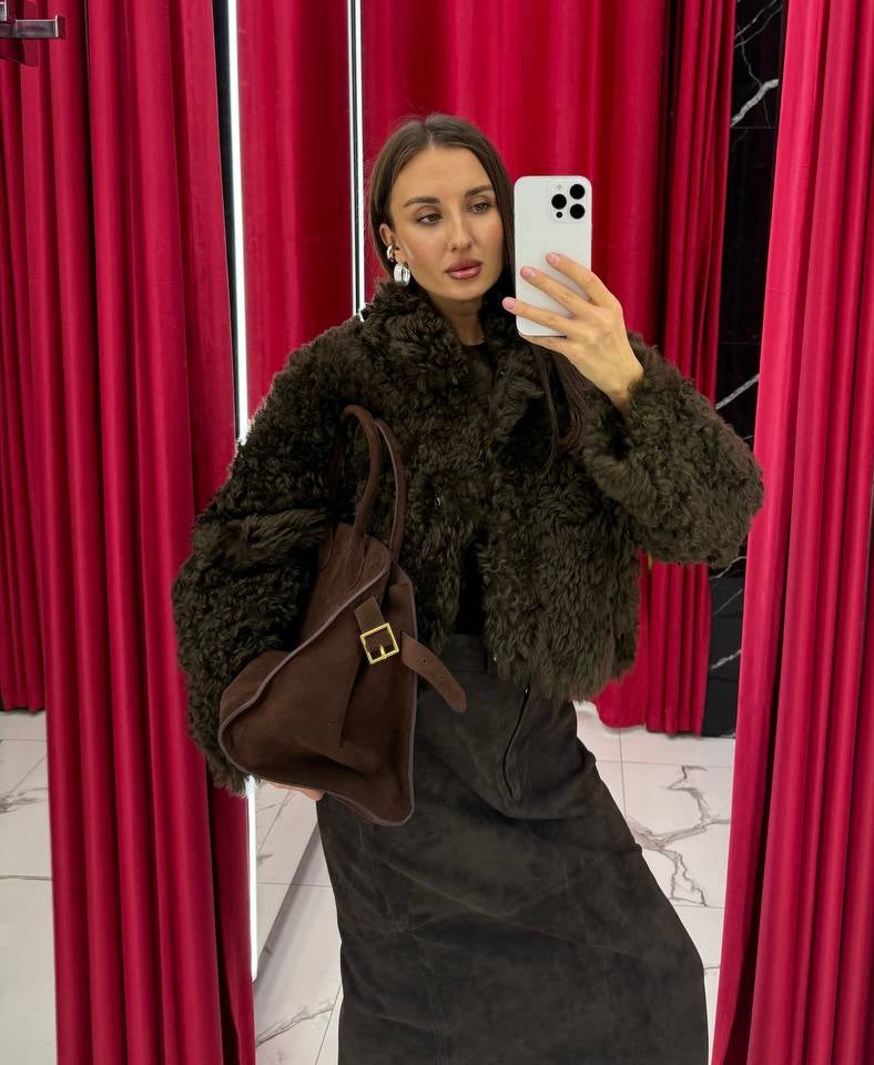 Tigrado Shearling Coat. Blana din oaie Tigrado KALINKA FURS