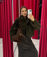 Tigrado Shearling Coat. Blana din oaie Tigrado KALINKA FURS