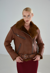 Natural Tuscan sheepskin coat